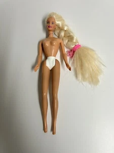 1998 Barbie Blonde Hair Barbie Mattel Nude Necklace Pony Tail - Picture 1 of 6