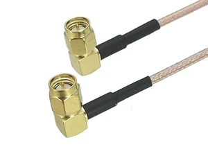 RG316 SMA Male Plug 90° to SMA male plug Right angle RF Jumper pigtail 4inch~3FT - Picture 1 of 17