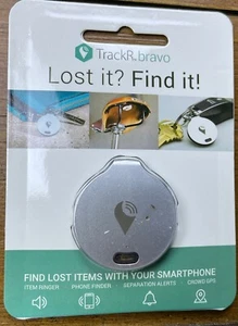 TrackR Bravo Tracker Silver GPS Bluetooth Find Keys Phone Wallet - Picture 1 of 2