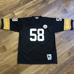 Jack Lambert Pittsburgh Steelers #58 Mitchell & Ness Jersey Stitched Mens Sz 56 - Picture 1 of 9