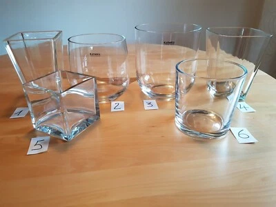 Vase - Glas - transparent - einzeln vekauft - Bild 1 von 4