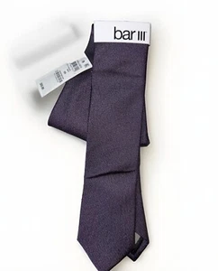 Corbata lisa Bar III para hombre púrpura nueva con etiquetas - Imagen 1 de 3