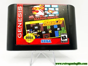 Carrello gioco Super Mario Bros & Battle City Sega Genesis Repro - Foto 1 di 1