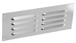 Securit Aluminium Louvre Air Vent Cover Ventilation Slotted Grill Silver 9" x 3" - Picture 1 of 1