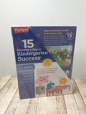 Highlights 15 Minutes A Day Kindergarten Success: 10 Book Workbooks NEW SEALED - Image 1 of 4