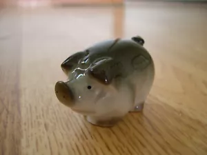 LOMONOSOV POCELAIN FIGURE PIG BLACK@ - Picture 1 of 1