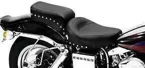 Mustang Black Studded Touring 1pc Seat w Conchos Harley Electra Glide 65-84 - Image 1 of 4
