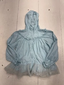 Mini Peace Light Blue Lightweight Full Zip Tutu Jacket Girls Size 12 - Picture 1 of 6