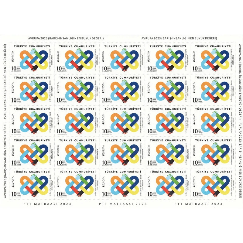 FR6313 - 2023 Turkey Europa Peace - More Alto Value Dell'Humanities - Minisheet - Image 1 of 1