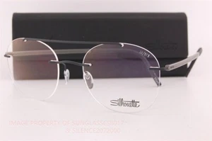 New Silhouette Eyeglass Frames The Wave 5567 LV 9040 Black Buffalo Titanium 51mm - Picture 1 of 5