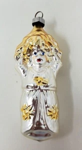 Inge-Glas Sammlung lockiger goldhaariger Engel Ornament West Germany 1984 Glas - Bild 1 von 9