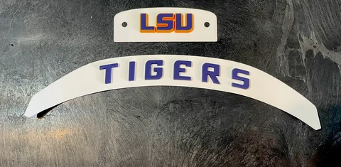 LSU Tigers 3D Speed Bumpers, for a Full Size Football Helmet Cover