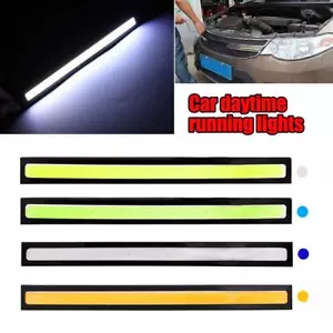 12V COB Led Strip Drl Daytime Running Lights Fog Lamp Car Driving Strap Hot H3 - Picture 1 of 14