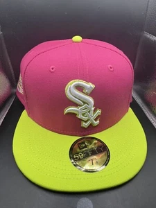 Chicago White Sox Hat Cap Fitted 7 3/4 New Era 2005 World Series Beetroot NEW - Picture 1 of 4