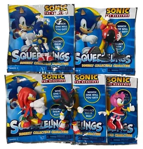 2022 SONIC THE HEDGEHOG Forever Clever SQUEEZELINGS PVC 3" Figure LOT OF 5 NEW - Picture 1 of 11