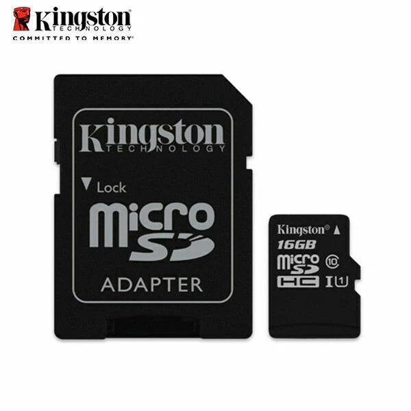16GB 32GB 64GB Kingston 80MB/s Micro SD SDHC UHS-I Class10 Memory Card + Adapter - Image 1 of 3