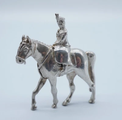 Estatuilla vintage de plata esterlina con silla lateral dama a caballo 48 gramos - F012 Foto 1 de 4