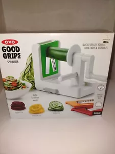 NEU OXO Good Grips 3-Klingen Tischplatte Spiralisierer mit StrongHold Saugkraft, weiß - Bild 1 von 15