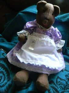 BEAR 16" doll, handmade soft body stuffed-bent legs and fully dressed - Picture 1 of 1