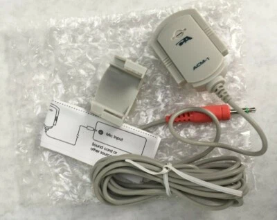 Cyber Acoustics ACM-1B OEM 8ft Wired Clip-on Microphone Lapel Monitor Gray - Image 1 of 4