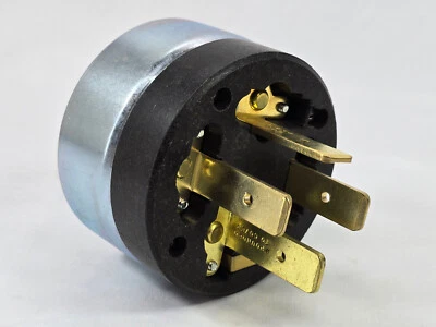 Лот 4 x новый в открытой коробке Hubbell 60A 250V 4-проводной прямой разъем штепсельная вилка - Изображение 1 из 3