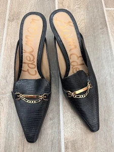 Sam Edelman Tenetta Black Leather Mules  - Picture 1 of 6