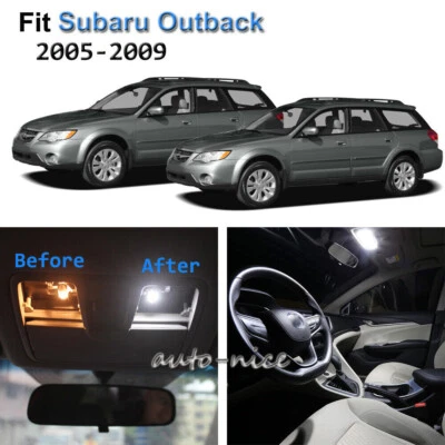 11x Xenon White LED Interior Lights Kit For 2005-2009 Subaru Outback - image 1 of 4
