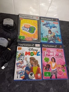 Eye toy: ps2 playstation bundle inc. Camera X2 + 4 games Inc Disney Move - Picture 1 of 3