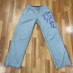 Nike Felpa Uomo Grigio Medio Viola Just Do It Allenamento Palestra Dri-Fit Joggers - Foto 1 di 11