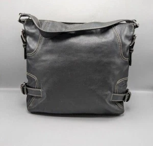 Authentic Michael Kors Black Leather Brookville Shoulder Bag - Picture 1 of 5