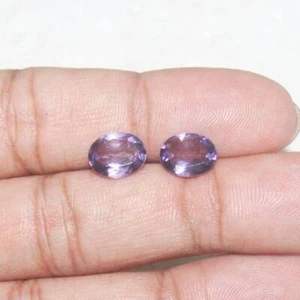 4.80 Ct Amethyst Pair Oval Cut Loose Gemstone - Picture 1 of 4
