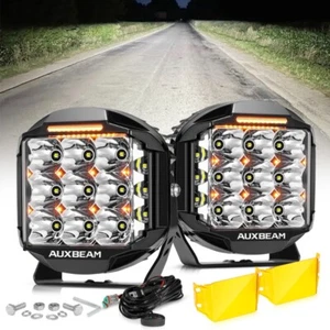 AUXBEAM 7inch LED Work Light Bar Pods Spot Flood Combo Fog for Offroad Driving - Picture 1 of 12