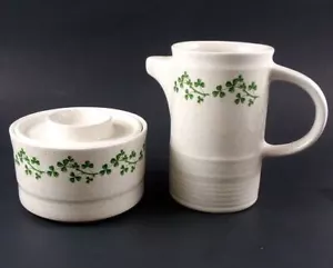 Arklow WILD SHAMROCK Milchkännchen & Zucker Set Brendan Erin Stone Irland - Bild 1 von 7