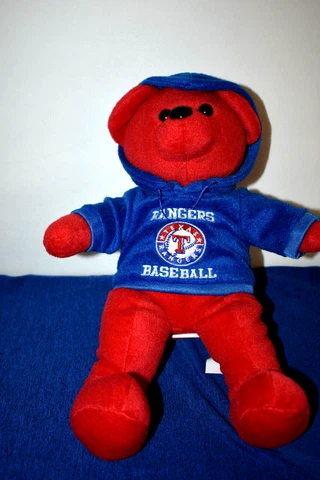TEXAS RANGERS BASEBALL BEAR PLUSH COLLECTIBLE OFFICIALLY LICENSED 14 INCH NEW Cover