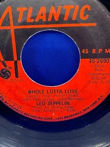 Original LED ZEPPELIN 45 rpm "WHOLE LOTTA LOVE" on Atlantic Red Label - Picture 1 of 4