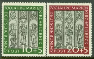 EDW1949SELL : GERMANY 1951 Scott #B316-17 Very Fine, Mint Never Hinged. Cat $180 - Picture 1 of 2