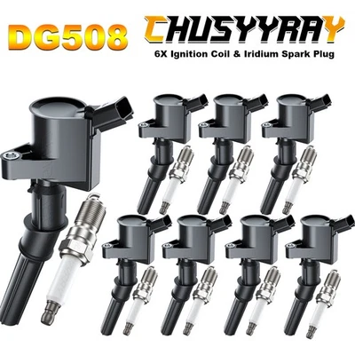 8X Bobina de encendido y bujía de iridio para Ford E-350 Econoline 1997-2000 V8 5,4 L Foto 1 de 4