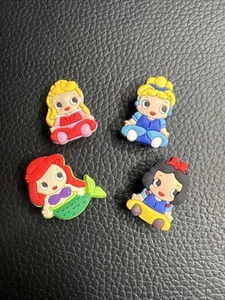 Lot of 4 Jibbitz Shoe Charms for Crocs – Disney Princess Themed Characters - Picture 1 of 1