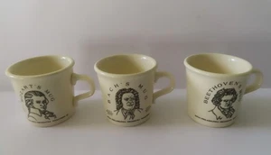 3 Taylor / Philadelphia Orchestra Musician Mugs - Bach Beethoven & Mozart - Picture 1 of 9