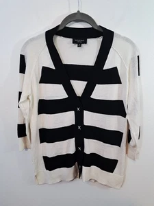 Suéter cárdigan blanco negro Rondina para mujer talla XS - Imagen 1 de 6