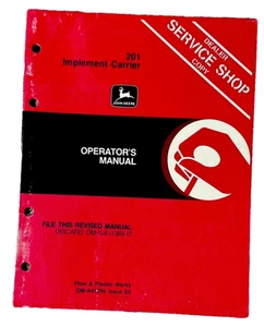 John Deere 201 Implement Carrier OMA41296 Operators Manual - Picture 1 of 4