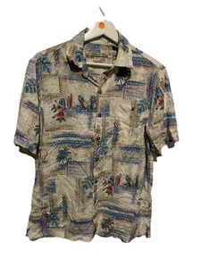 Batik Bay Men’s Mediu Hawaiian Shirt Beach Cruise Palm Trees Hula Girls Hibiscus - Picture 1 of 7