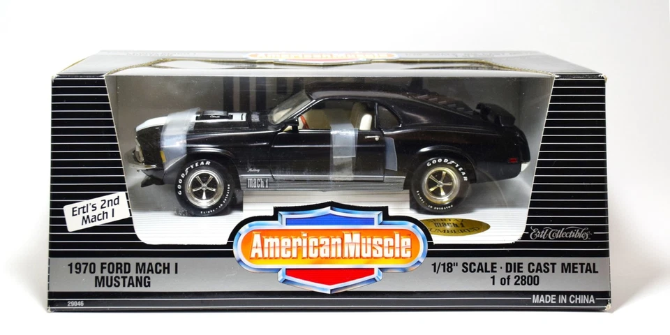 Carro Ford Mach I Mustang fundido Ertl 29046 escala 1/18 American Muscle 1970 - Imagem 1 de 1