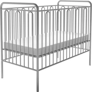 Polini Vintage Metall Babybett Bett silbergrau 120 x 60 cm - Bild 1 von 8