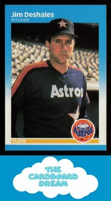 Jim Deshaies 1987 Fleer #56 RC Rookie Houston Astros Baseball Card - Image 1 of 2