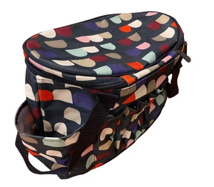 New 31 Thirty-One Gifts Get Creative Round Caddy polka Dots tote bag pockets - Picture 1 of 5