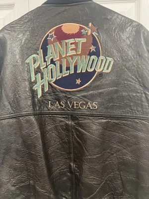 Chaqueta de cuero Plant Hollywood, Las Vegas, Lg, reversible Foto 1 de 4