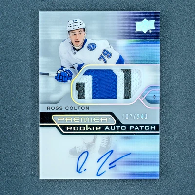 2021-22 Upper Deck Premier Hockey Ross Colton Rookie Auto Patch /249 #AR-RC - Image 1 of 3