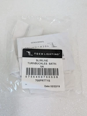 Tech Lighting 700PRTT1S Slimline Turnbuckles Satin Nickel New Factory Sealed - Image 1 of 2