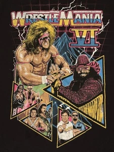 Vintage WWE Wrestlemania VI 6, Herren T-Shirt Medium schwarz Gr. XL - Bild 1 von 4